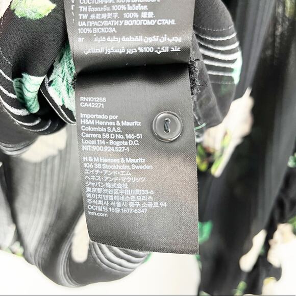 H&M Sheer Floral Boho Top Blouse‎ - Picture 9 of 9